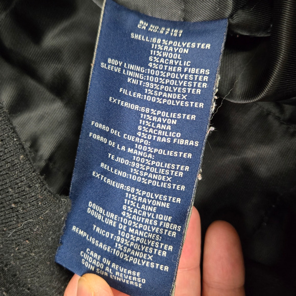 Dockers Black Insulated Mock Neck Full Zip Heavy Winter Jacket Size Medium - Picture 6 of 10